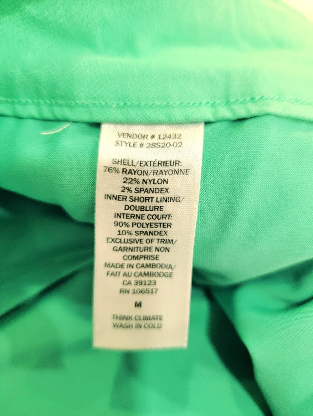 Northern Reflections Skort Bright Green A Line Athleisure Casual Women’s Size M - Picture 11 of 15